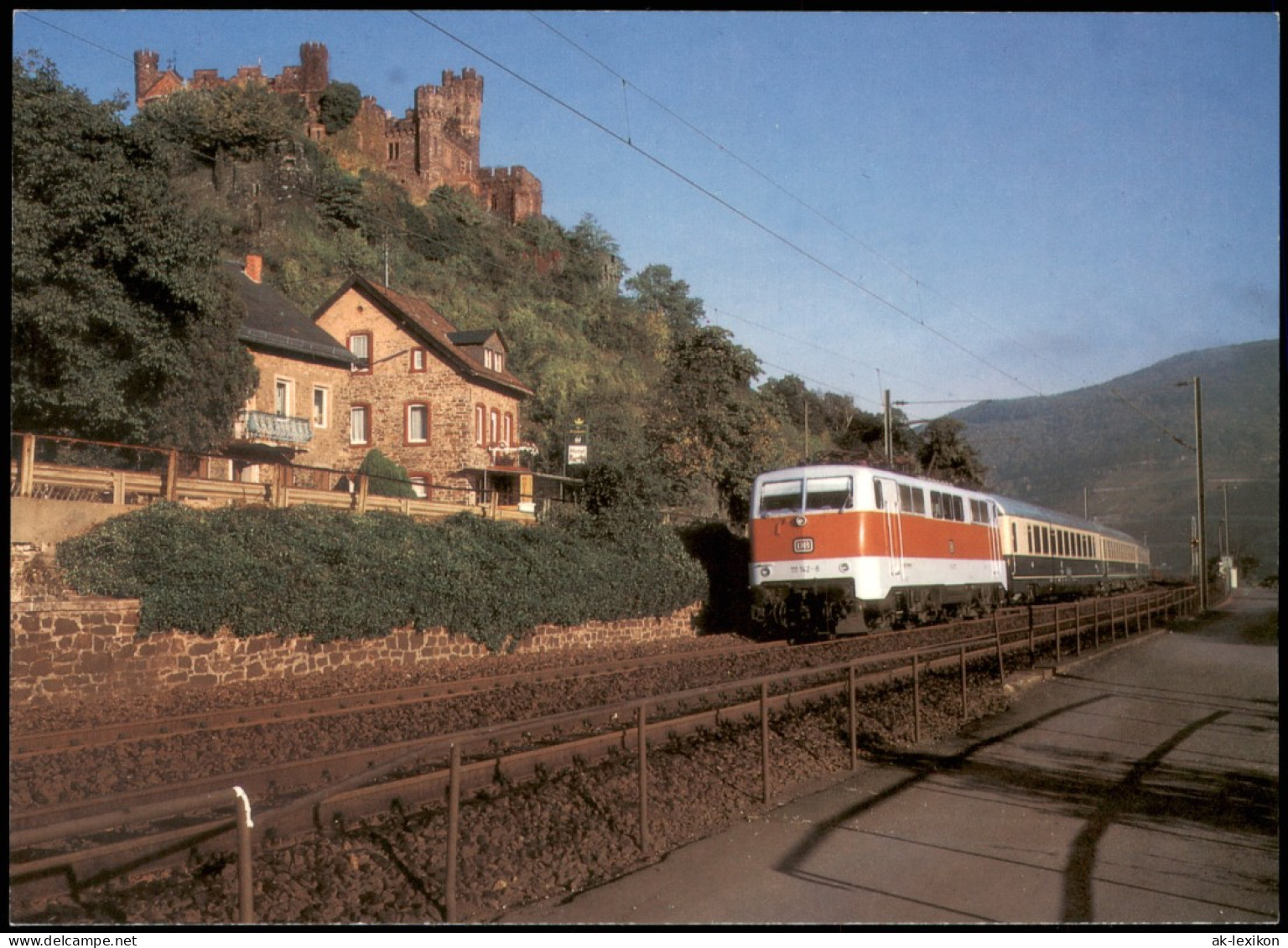 Elektrische Schnellzuglok Intercity-Zug 567 »Goethe« Bei Trechtingshausen 1983 - Treinen