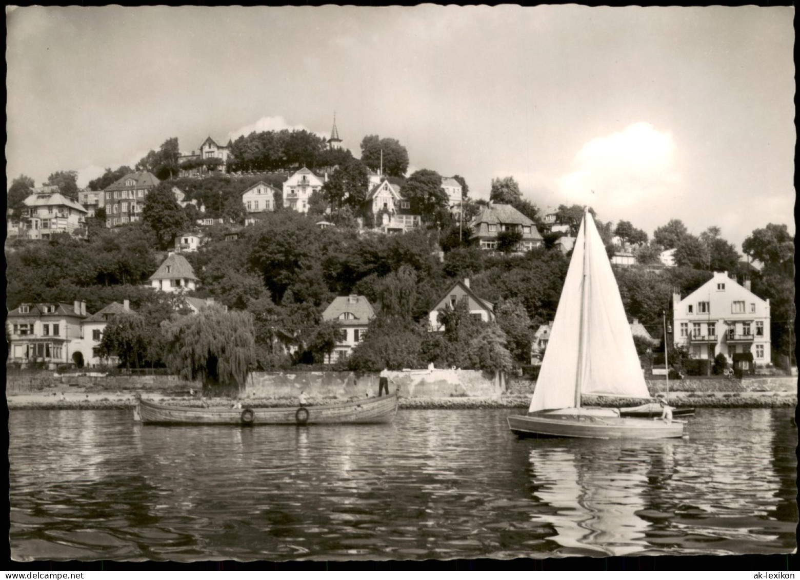 Ansichtskarte Blankenese-Hamburg Süllberg, Segelboot 1961 - Blankenese