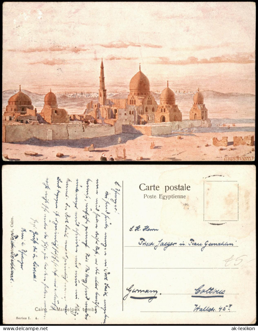 Postcard Kairo القاهرة Stadt, Tempel 1928 - Cairo