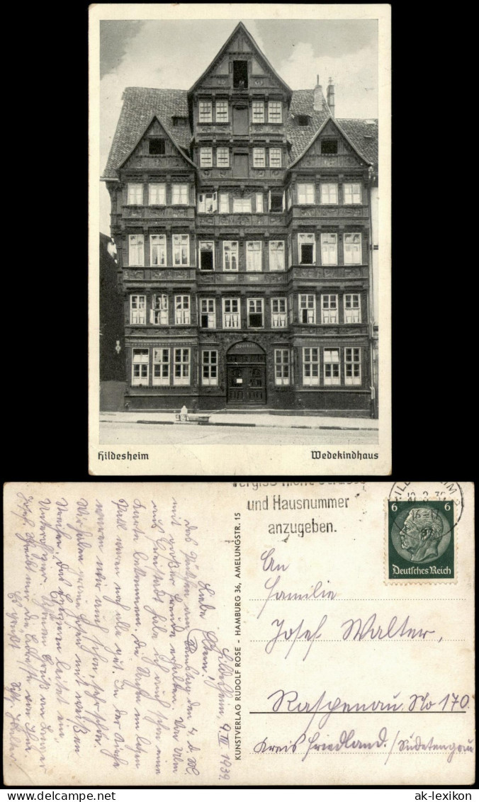 Ansichtskarte Hildesheim Wedekindhaus / Storrehaus 1939 - Hildesheim