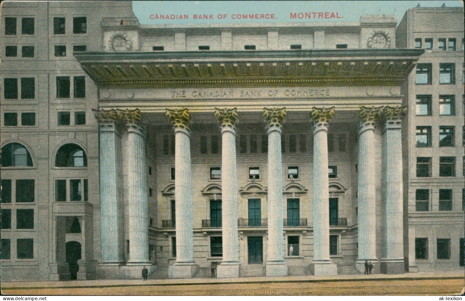Postcard Montreal CANADIAN BANK OF COMMERCE, Bank Gebäude-Ansicht 1910 - Montreal