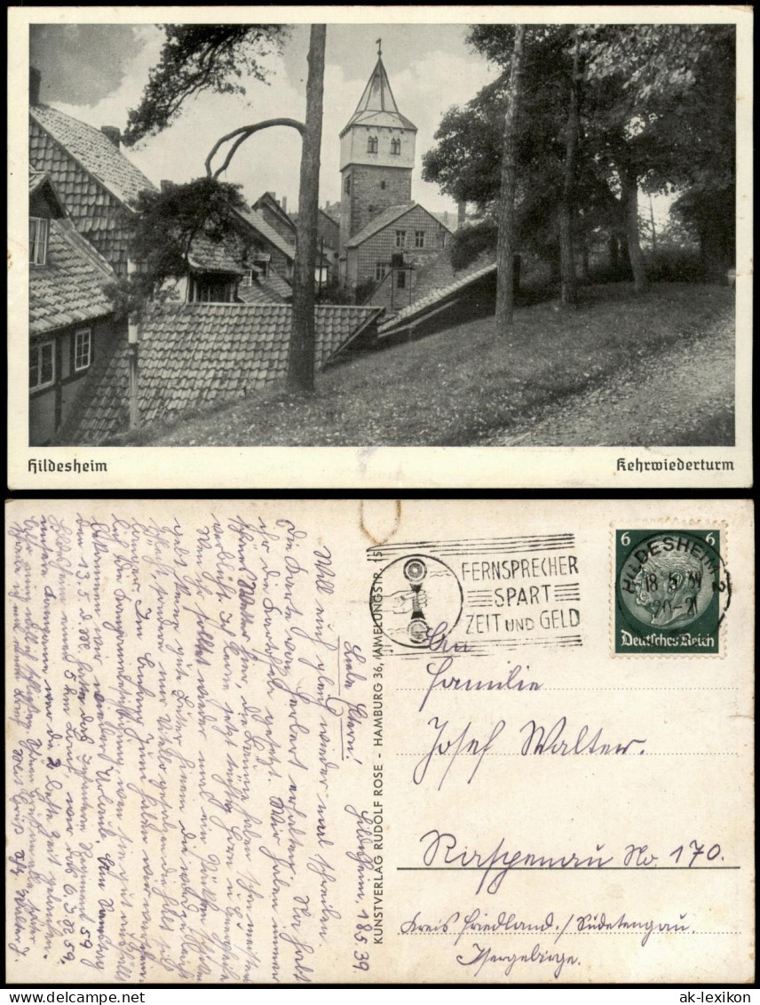 Ansichtskarte Hildesheim Blick Auf Kehrwiederturm 1937 - Hildesheim