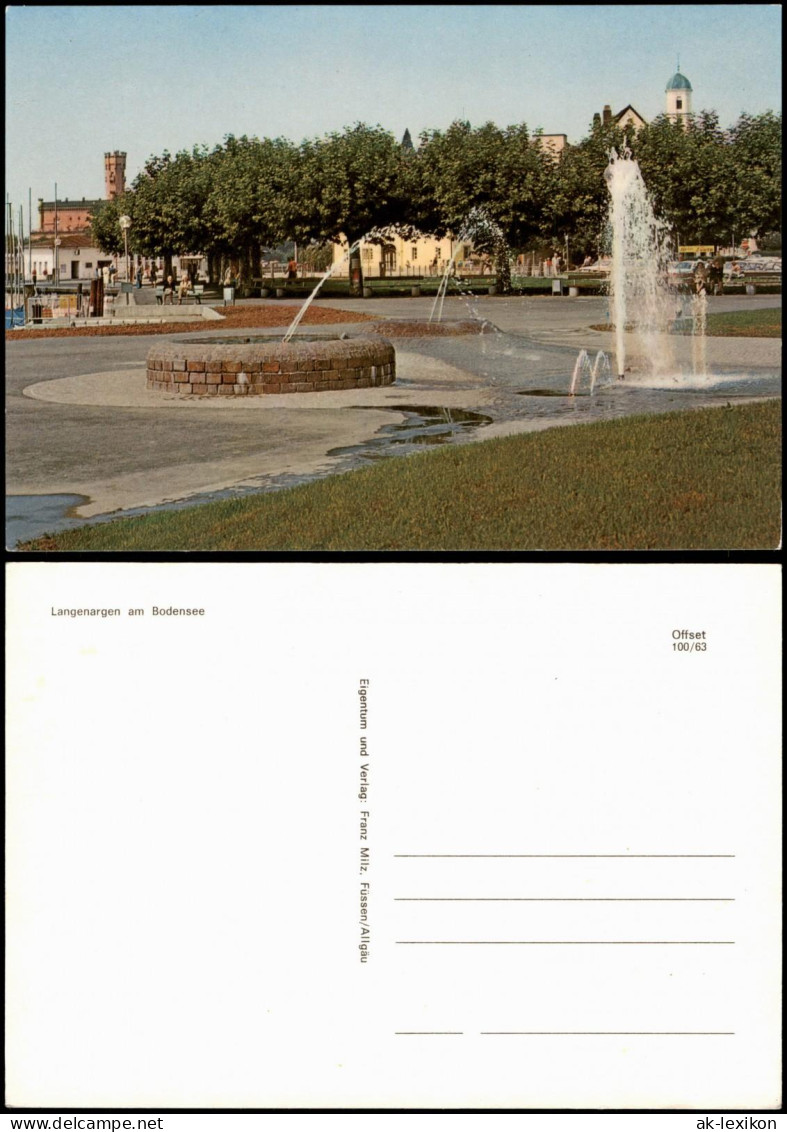 Langenargen Am Bodensee Ortspartie Mit Springbrunnen-Anlage 1963 - Langenargen