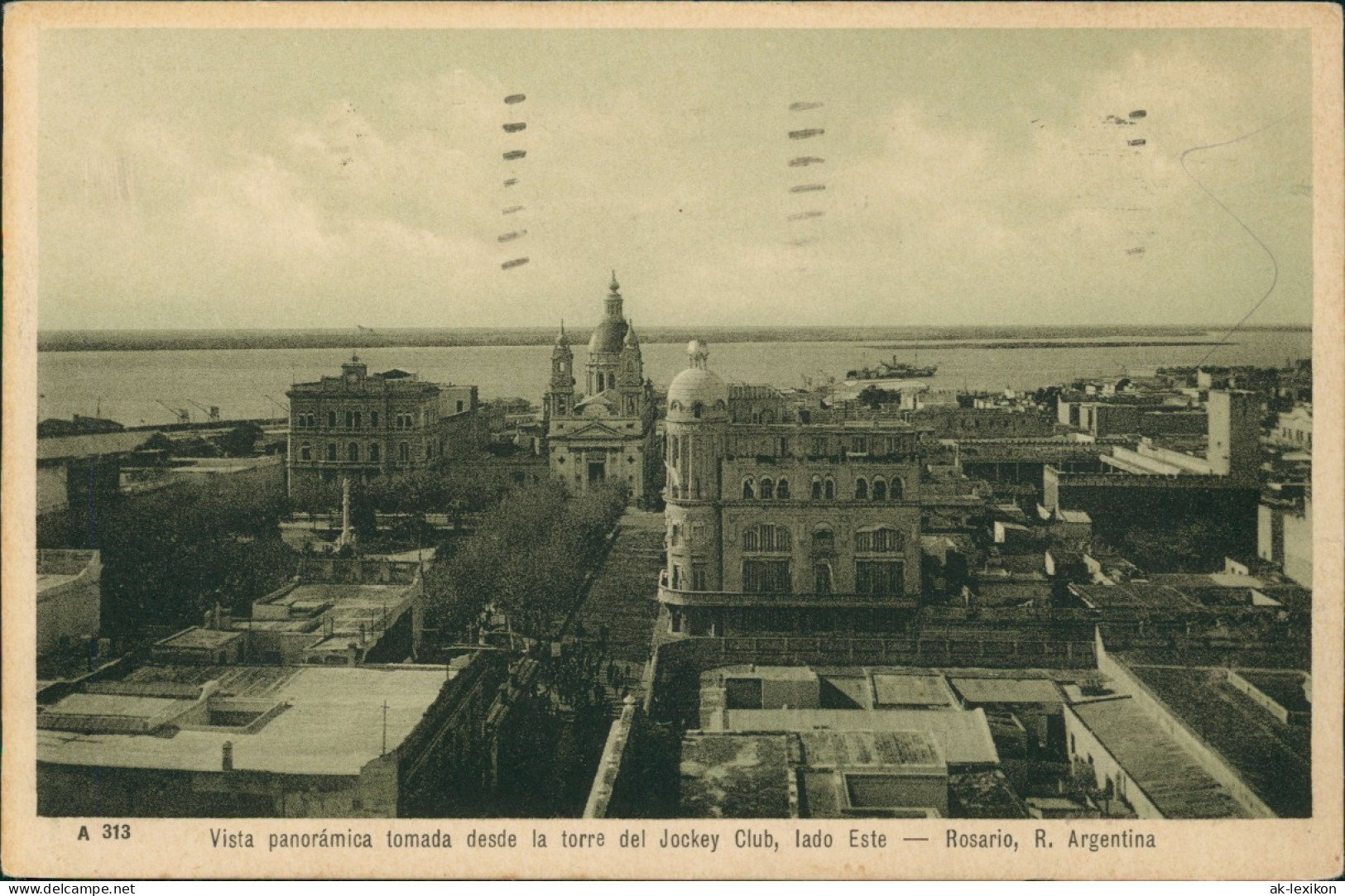 Rosario Vista Panorámica Tomada Desde La Torre Del Jockey Club Argentina 1924 - Argentinië