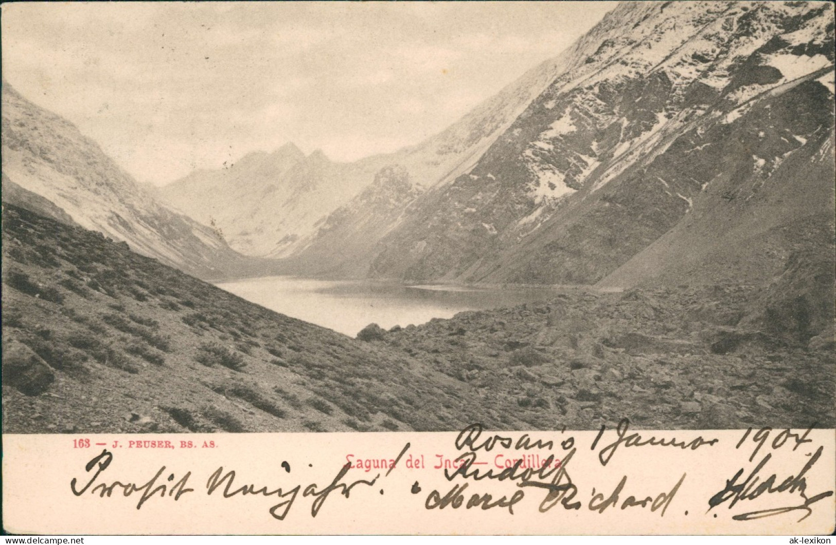 Postcard .Argentinen .Argentina Laguna Del Inca - Cordillera 1904 - Argentinië