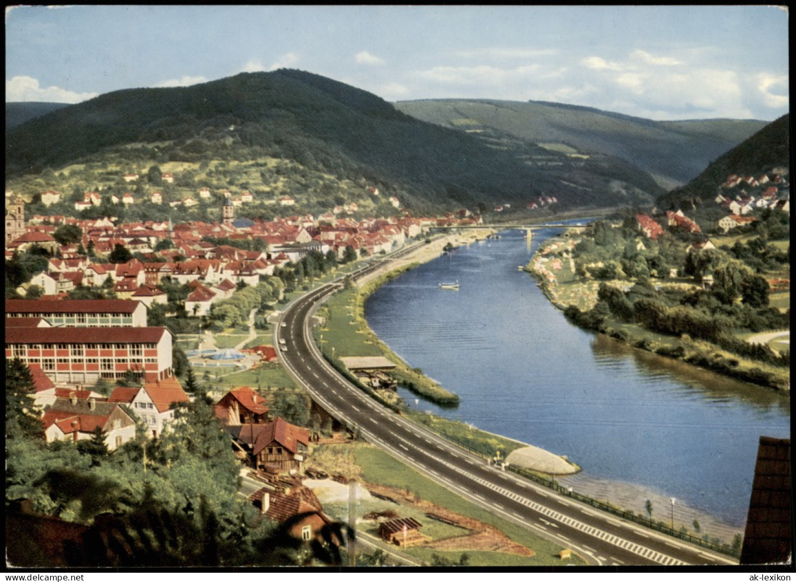 Ansichtskarte Eberbach Stadtpartie - Straße 1983 - Eberbach