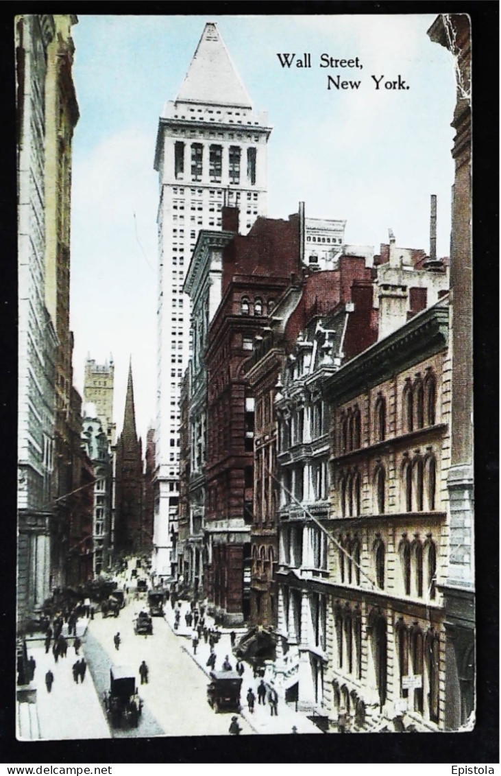 ►WALL STREET NYSE. Vintage Card 1900s - NEW YORK CITY (Architecture) - Banche