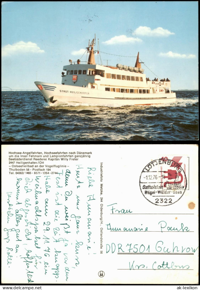 Hochsee-Angelfahrten, Hochseefahrten Nach Dänemark Schiffe Schifffahrt 1976 - Ferries