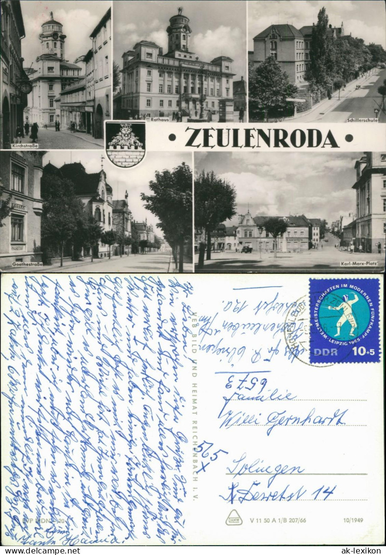 Ansichtskarte Zeulenroda-Zeulenroda-Triebes Straßen MB 1966 - Zeulenroda