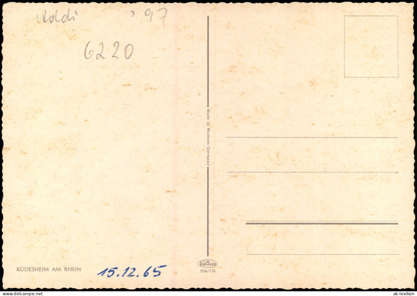 Rüdesheim (Rhein) Panorama-Ansicht Vom Gedeckten Tisch Aus (Wein Motive) 1965 - Ruedesheim A. Rh.