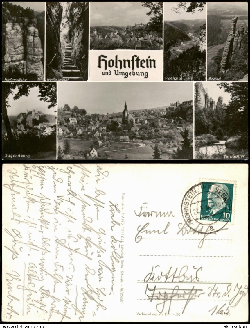 Ansichtskarte Hohnstein (Sächs. Schweiz) Stadtteilansichten 1963 - Hohnstein (Sächs. Schweiz)