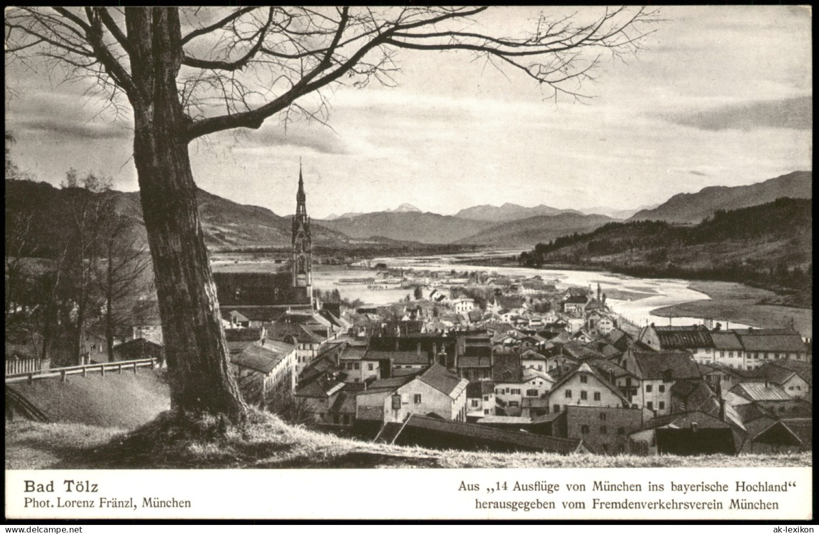 Ansichtskarte Bad Tölz Panorama-Ansicht 1920 - Bad Toelz