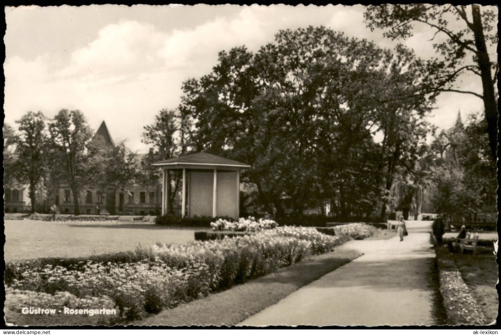 Ansichtskarte Güstrow Rosengarten 1957 - Guestrow