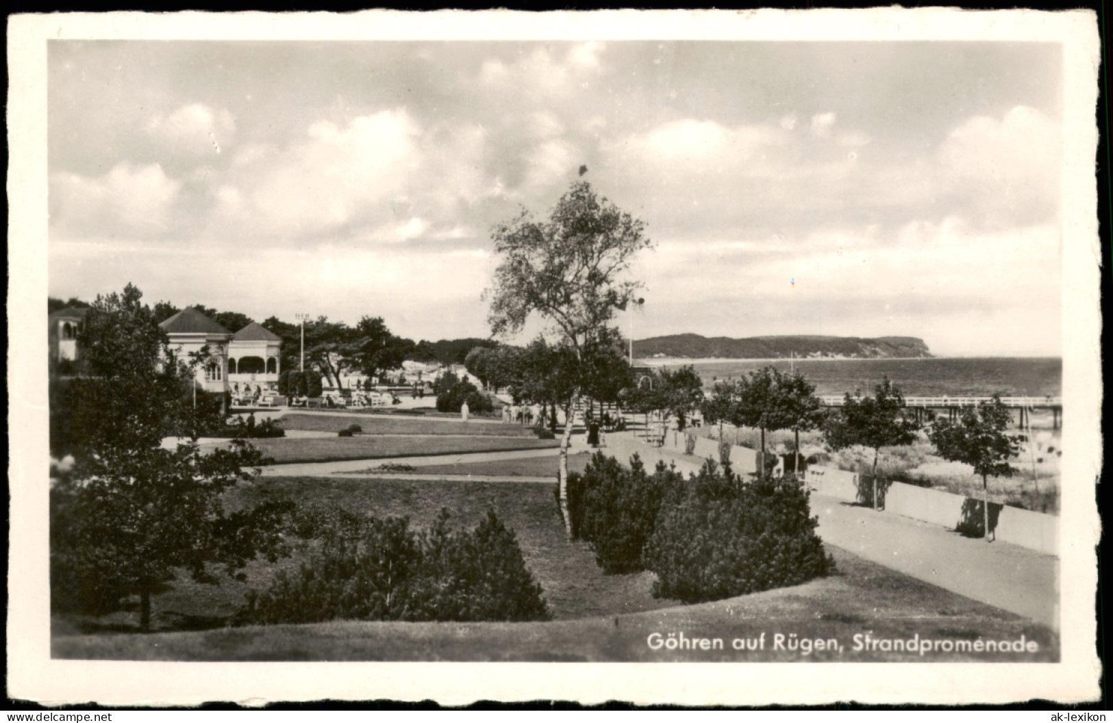 Ansichtskarte Göhren (Rügen) Strandpromenade, Fotokarte 1952 - Göhren
