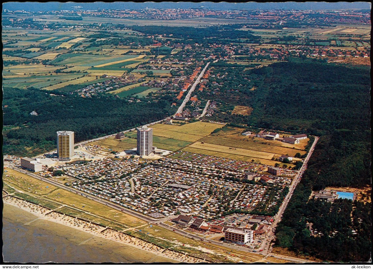 Ansichtskarte Sahlenburg-Cuxhaven Luftaufnahme Der Wolsker Marsch 1976 - Cuxhaven