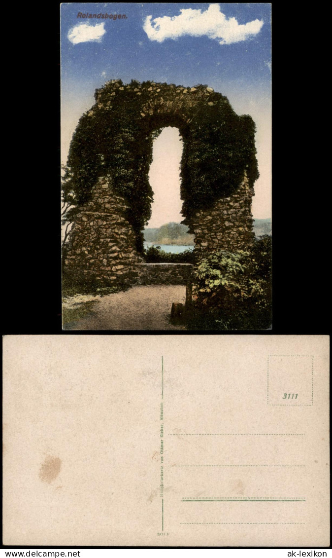 Ansichtskarte Rolandswerth-Remagen Rolandsbogen Durchblick Zum Rhein 1910 - Remagen