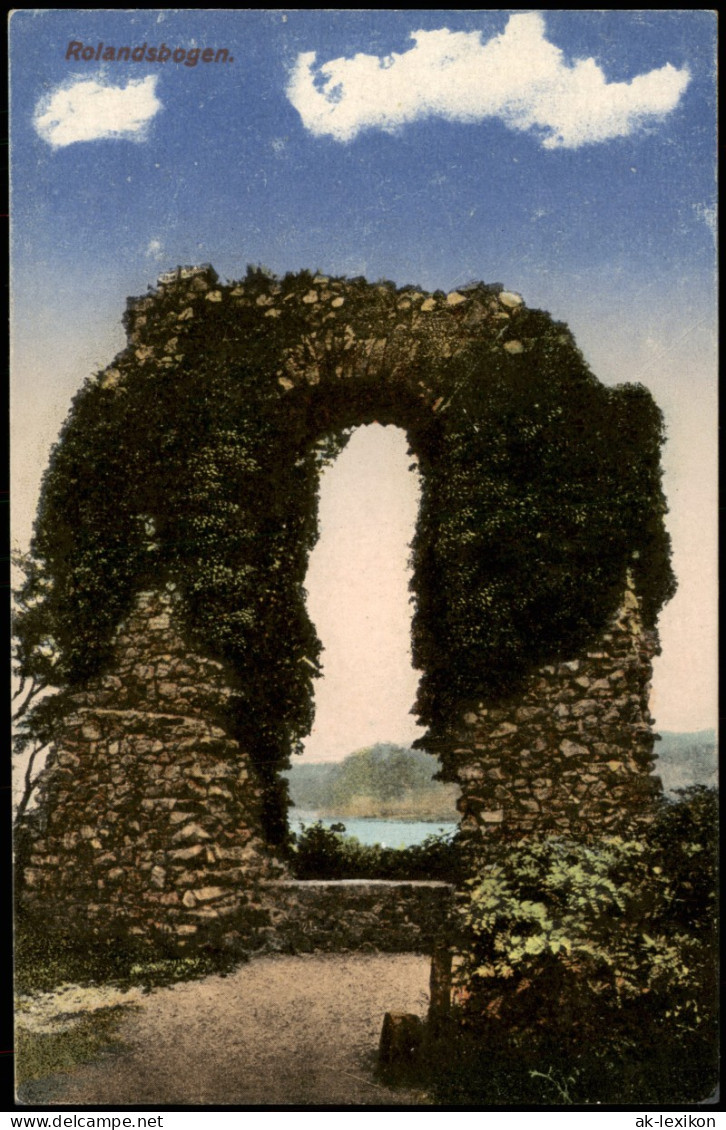 Ansichtskarte Rolandswerth-Remagen Rolandsbogen Durchblick Zum Rhein 1910 - Remagen