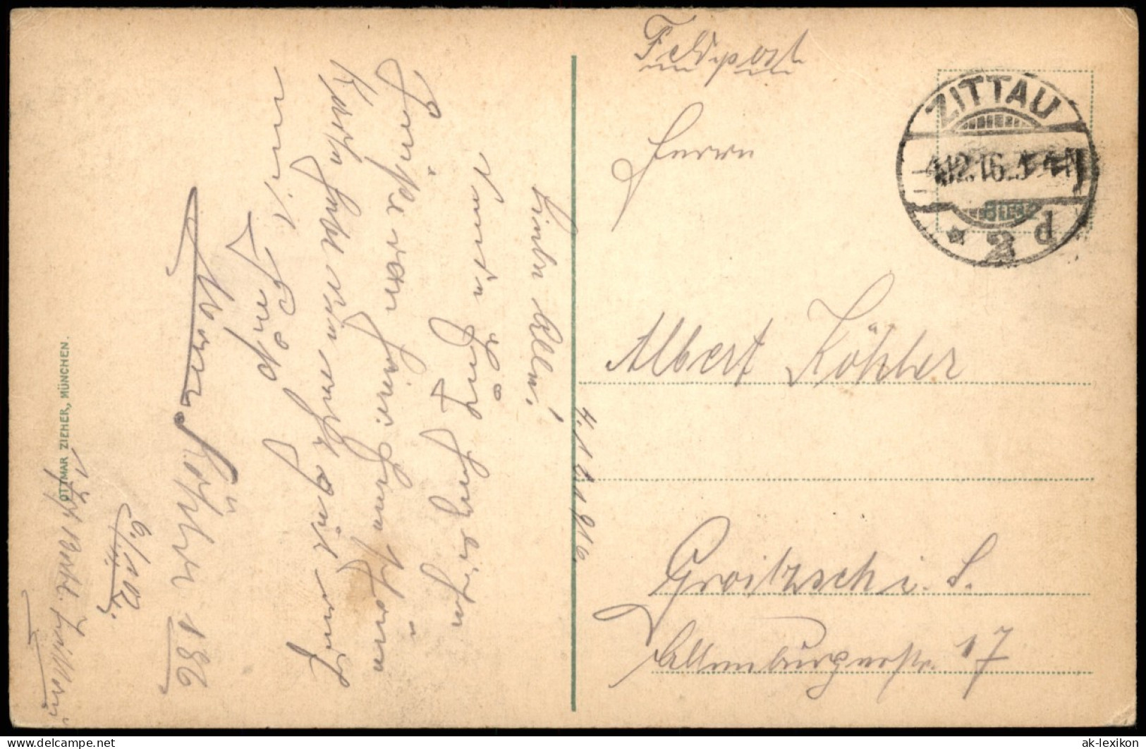 Ansichtskarte Oybin   Kirchruine Kreuzgang 1916   Im 1. Weltkrieg Feldpost - Oybin