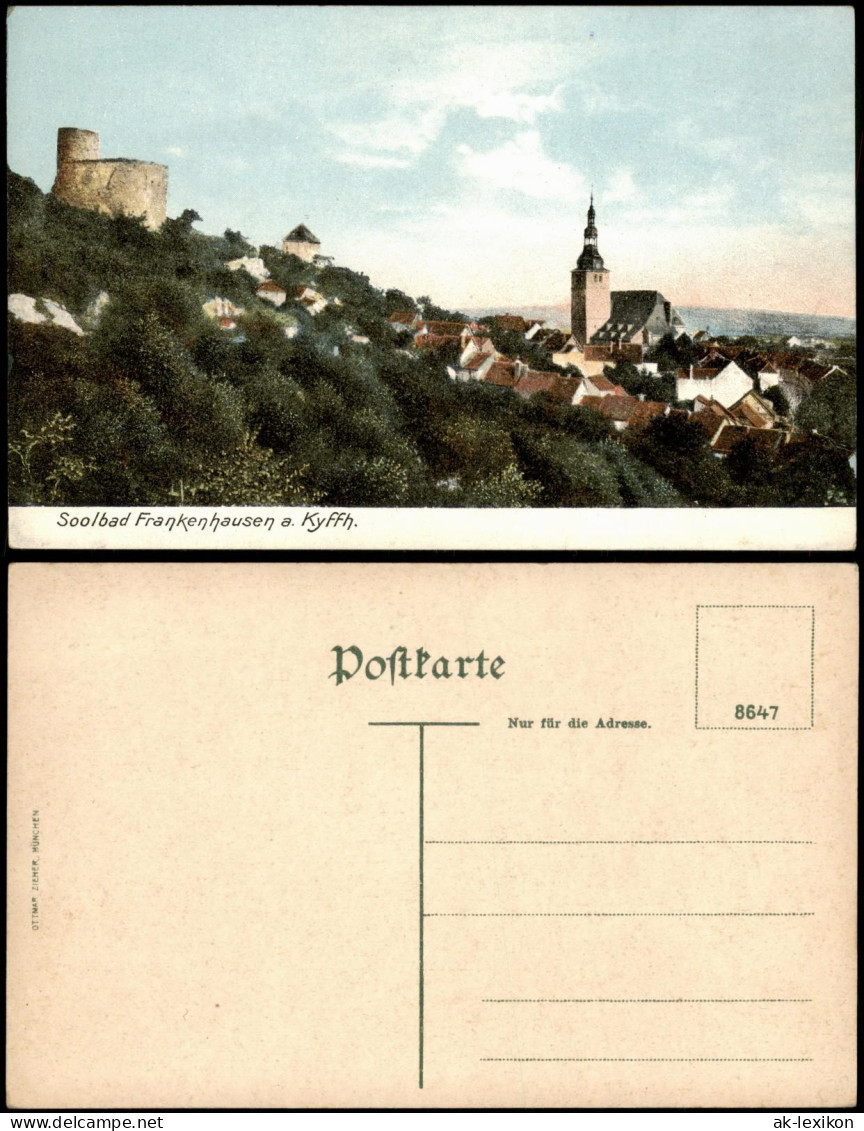 Ansichtskarte Bad Frankenhausen Panorama-Ansicht Stadtteilansicht 1910 - Bad Frankenhausen