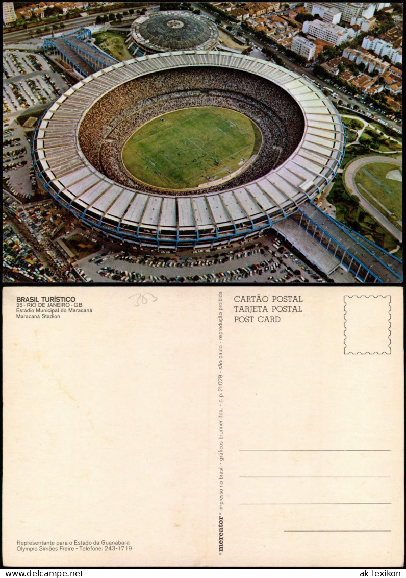 Postcard Rio De Janeiro Estadio Stadion Stadium - Luftbild 1982 - Rio De Janeiro