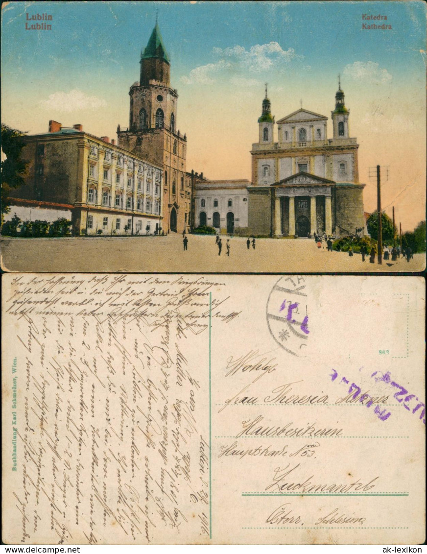 Postcard Lublin Lublin Partie An Der Kathedrale 1916 - Polen