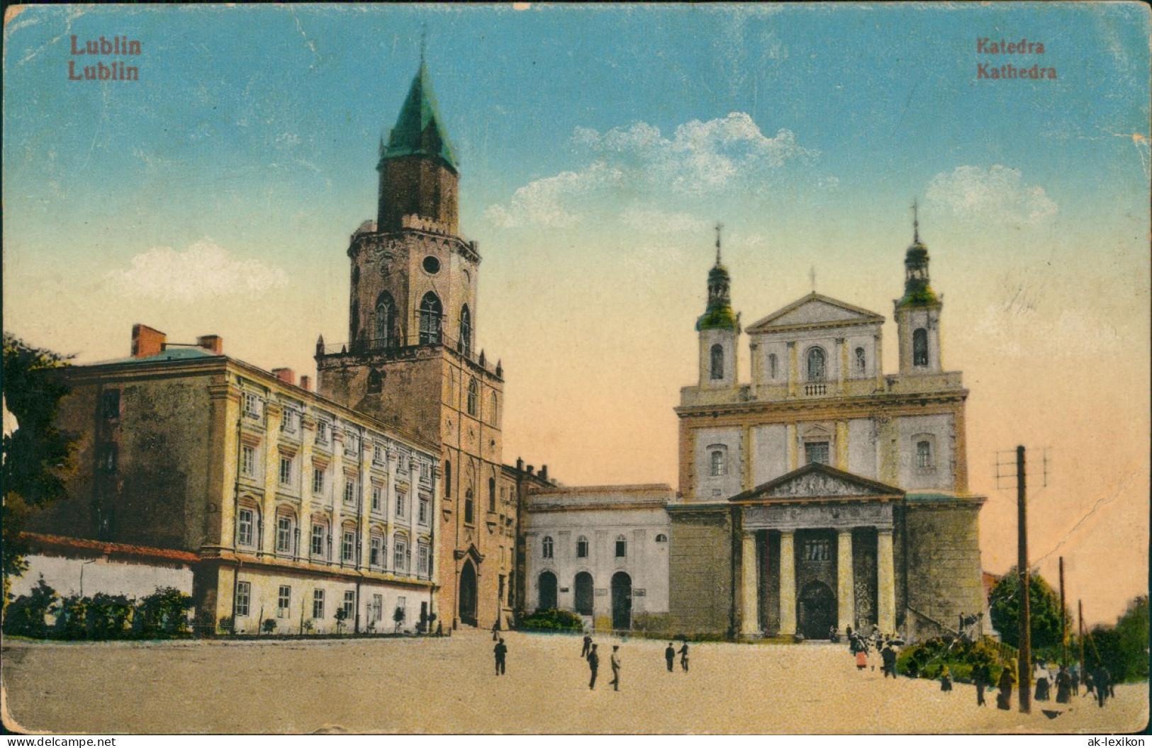 Postcard Lublin Lublin Partie An Der Kathedrale 1916 - Polen