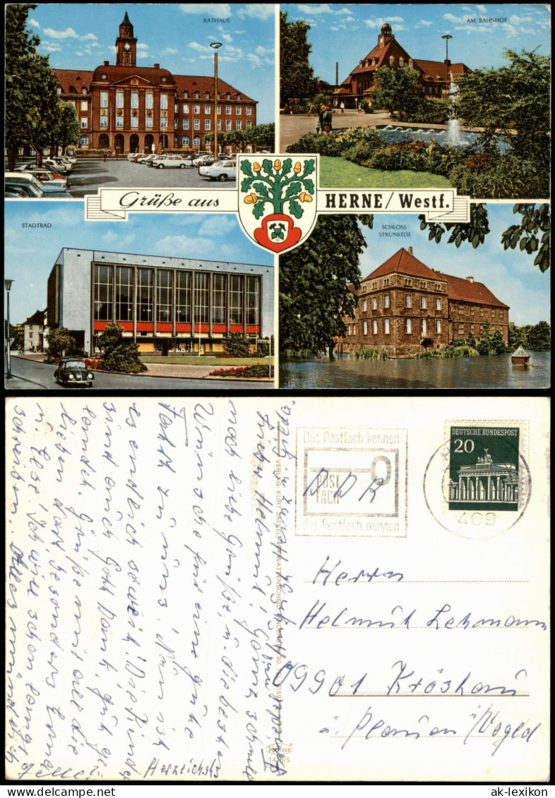 Ansichtskarte Herne Mehrbildkarte Mit 4 Orts-/Stadtteilansichten 1970 - Herne