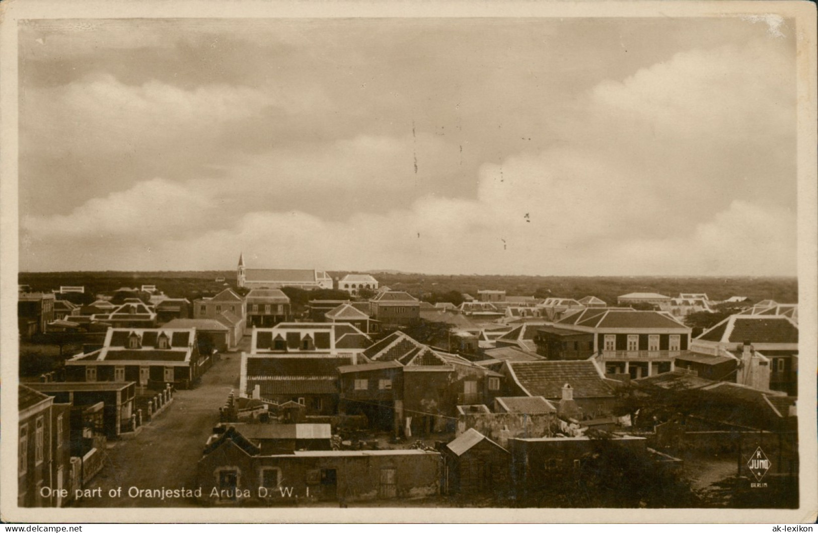 Postkaart Oranjestad (Aruba) Panorama-Ansicht 1930 - Aruba