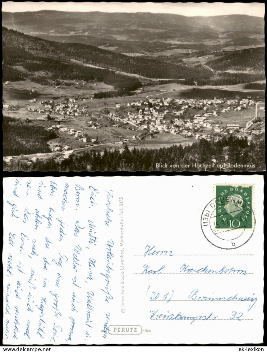 Ansichtskarte Bodenmais Blick Von Der Hochzell Auf Bodenmais 1961 - Bodenmais