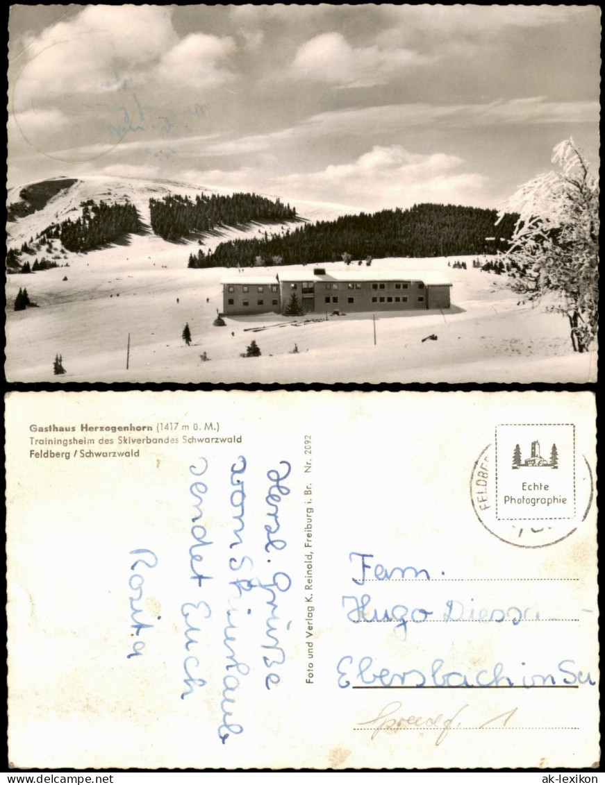 Feldberg (Schwarzwald) Gasthaus Herzogenhorn (1417 M ü. M.) Im Winter 1962 - Feldberg