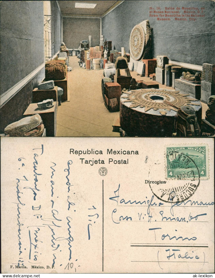 Mexiko Ciudad De México (D. F.) Salón De Monolitos, On El Museo Nacional 1916 - Messico