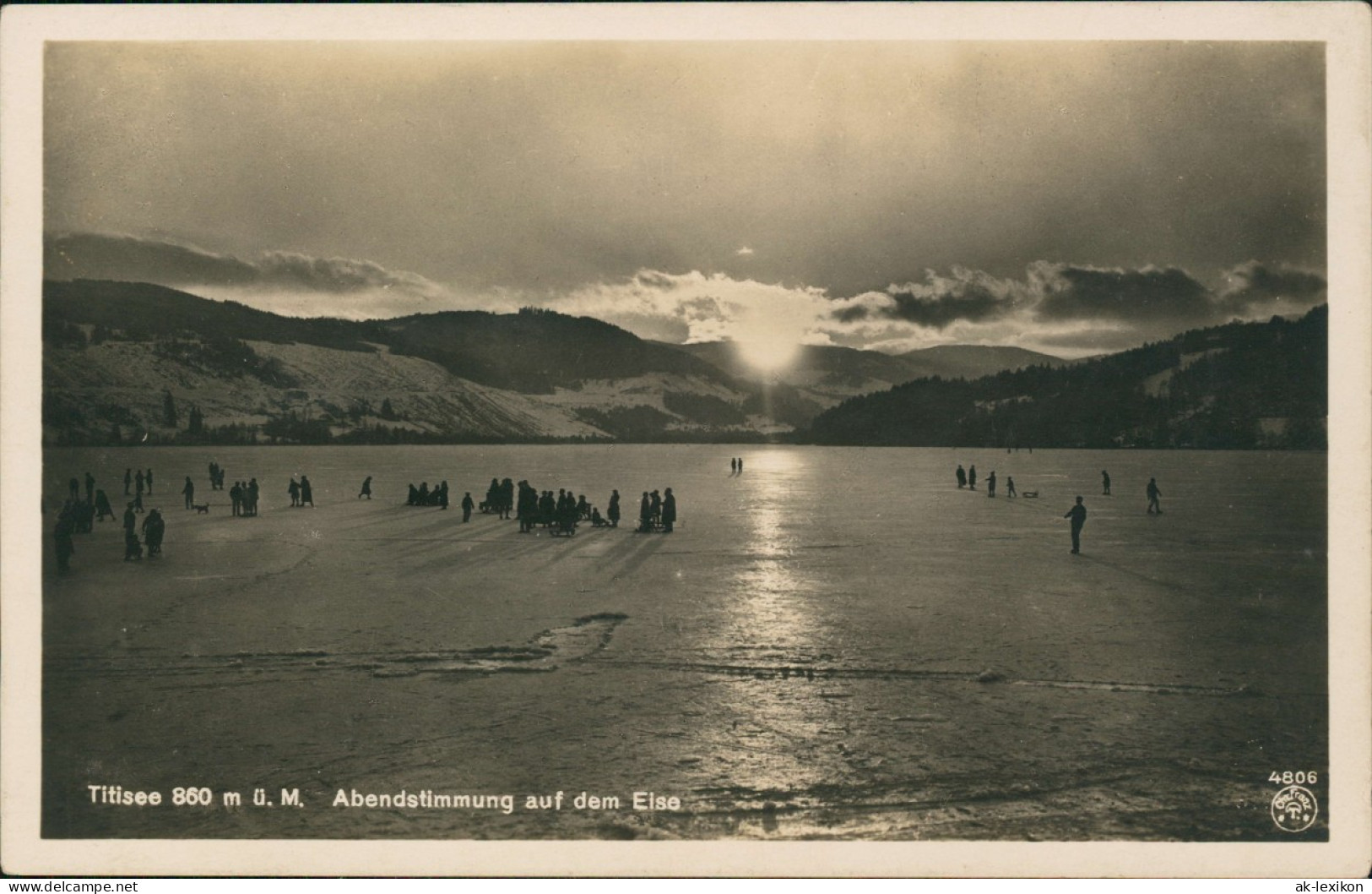 Titisee-Neustadt Abendstimmung Auf Dem Eise 1936 - Titisee-Neustadt