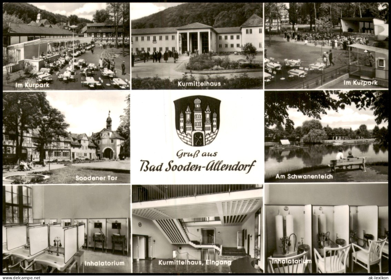 Bad Sooden-Allendorf Inhalatorium, Kurpark, Schwanenteich, Kurmittelhaus 1968 - Bad Sooden-Allendorf