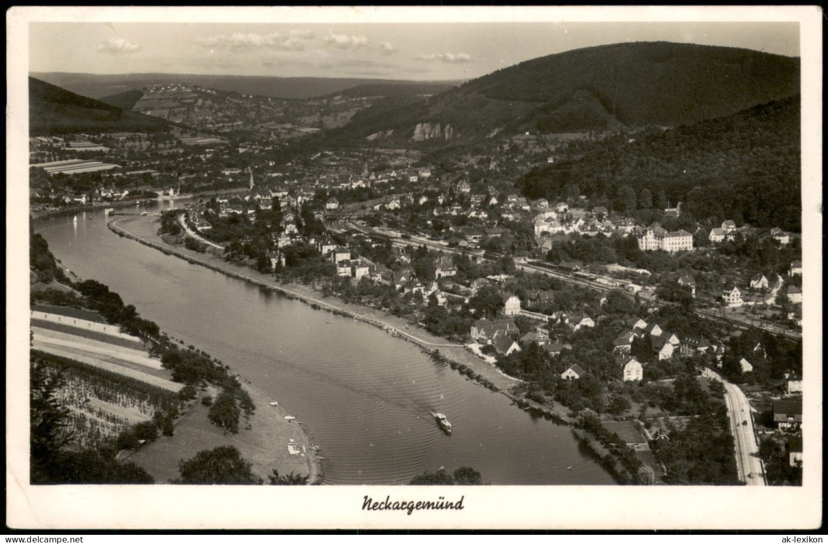 Ansichtskarte Neckargemünd Panorama-Ansicht Neckar Blick 1939 - Neckargemünd