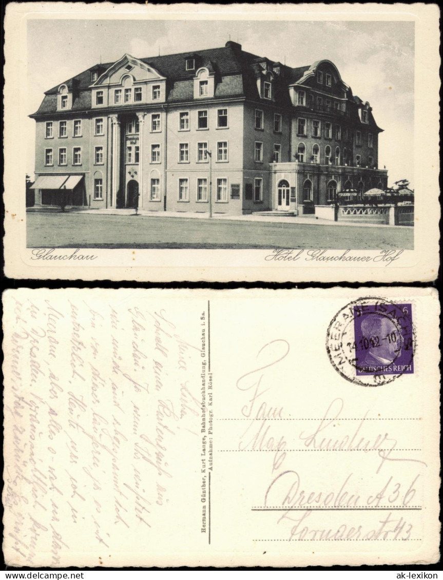 Ansichtskarte Glauchau Hotel Glauchauer Hof 1942 - Glauchau