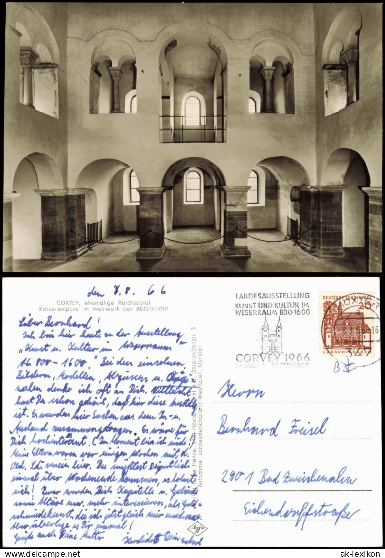 Höxter (Weser) Schloß Kloster Corvey, Ehemalige Reichsabtei Kaiserempore   1966 - Höxter