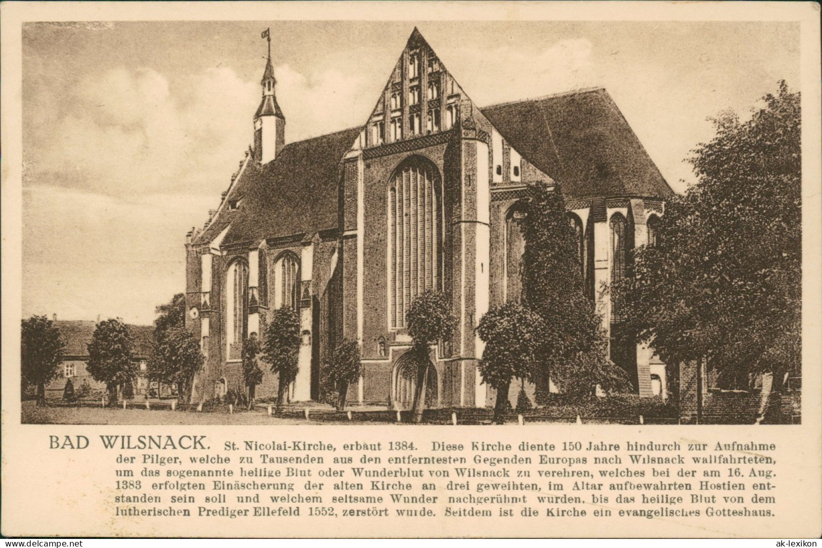 Ansichtskarte Bad Wilsnack St. Nicolai-Kirche Erbaut 1384 1920 - Bad Wilsnack