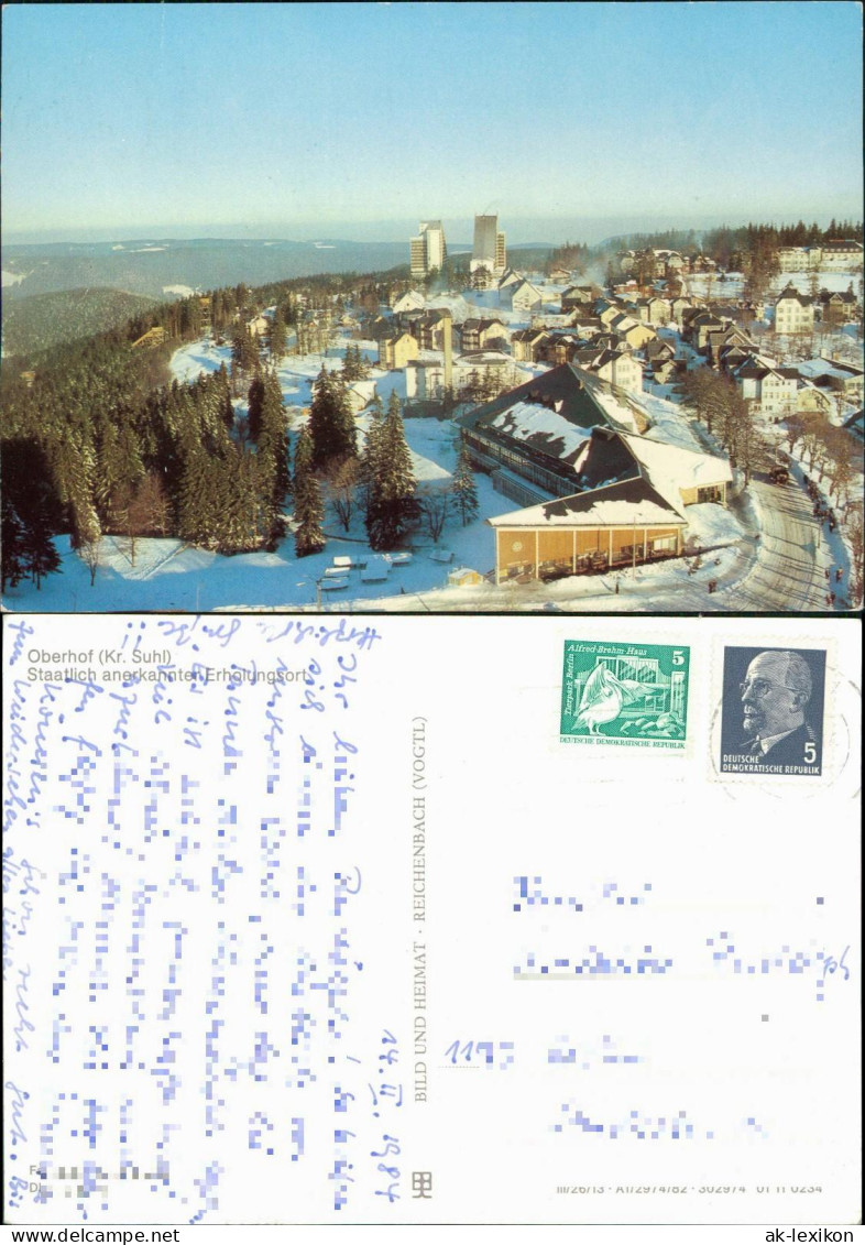 Ansichtskarte Oberhof (Thüringen) Überblick über Die Winterliche Stadt 1982 - Oberhof