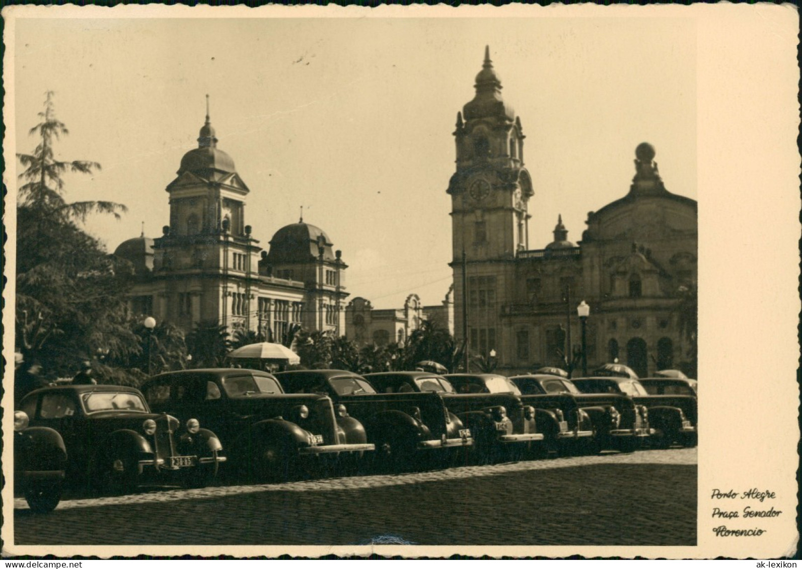 Porto Alegre Praça Genador Florencio, Autos Gebäude, Cars 1952 - Andere & Zonder Classificatie