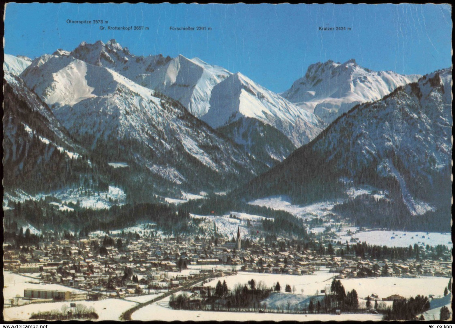 Ansichtskarte Oberstdorf (Allgäu) Panorama-Ansicht Mit Bergen 1972 - Oberstdorf