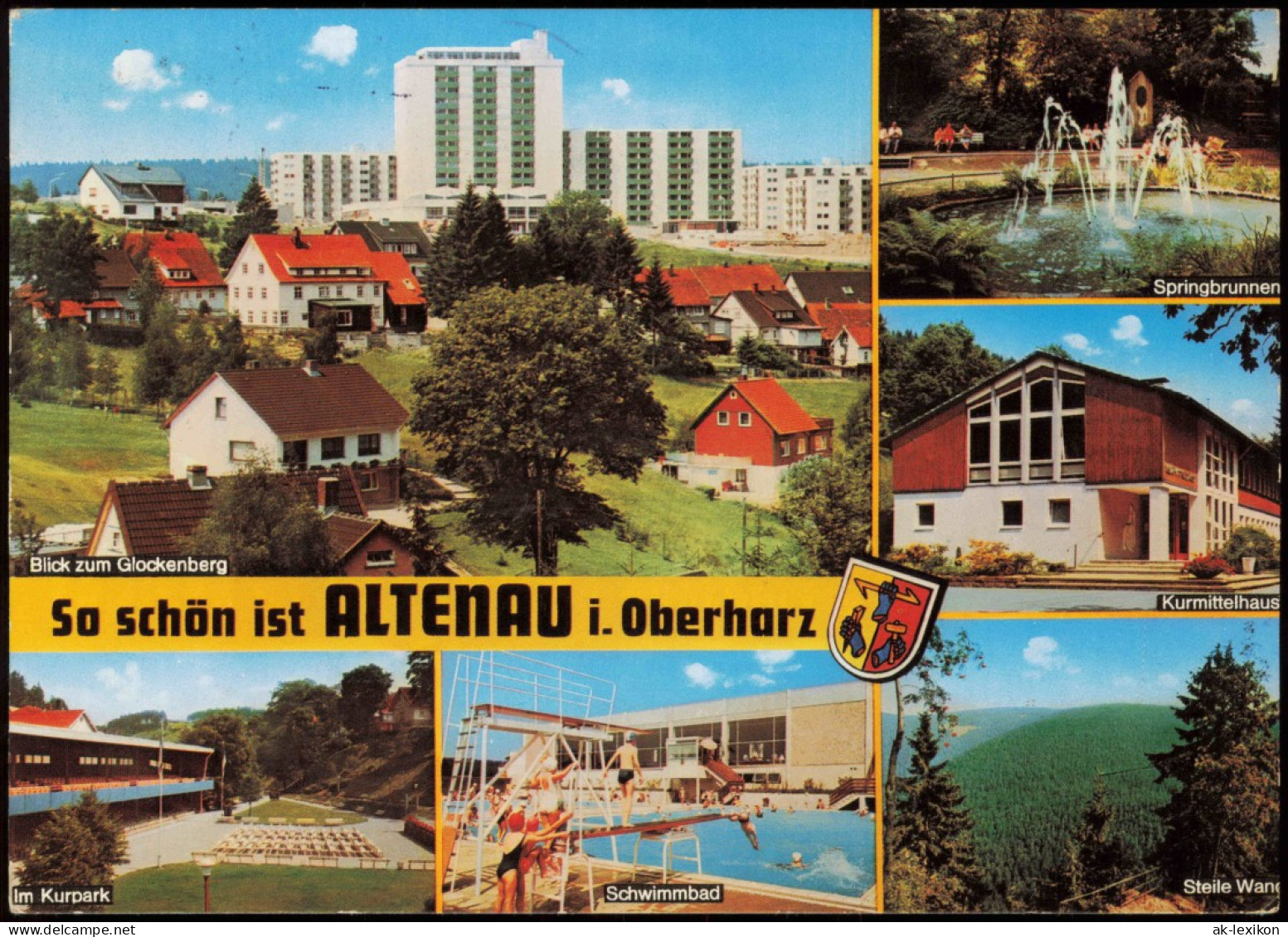 Altenau-Clausthal-Zellerfeld Mehrbild-AK U.a. Mit Blick Zum Glockenberg 1976 - Altenau