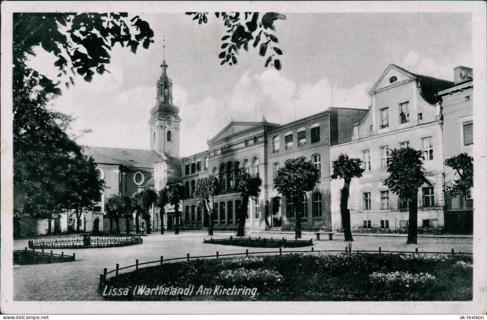 Postcard Lissa Leszno Am Kirchring 1938 - Polen