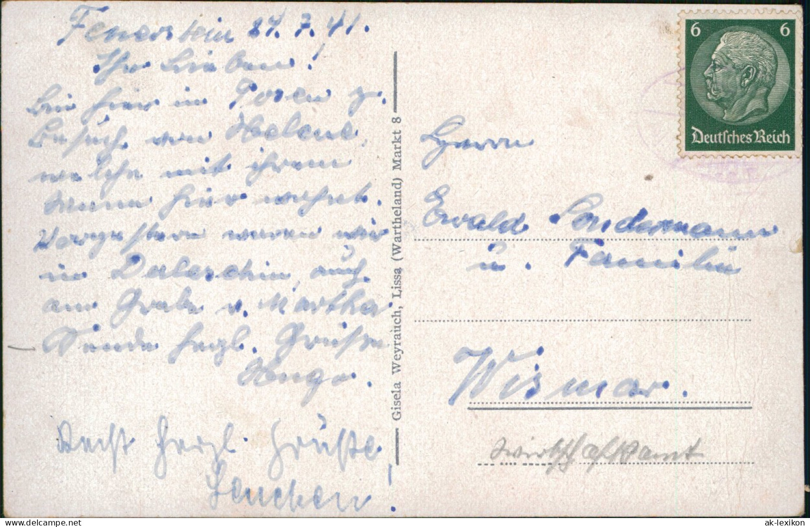 Postcard Lissa Leszno Am Kirchring 1938 - Polen