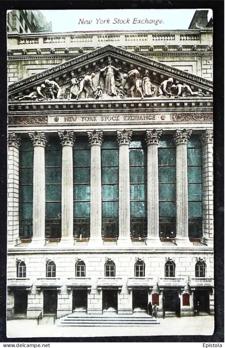 ► WALL STREET NYSE. Vintage Card 1900s - NEW YORK CITY (Architecture) - Banche