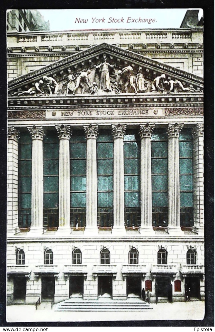 ► WALL STREET NYSE. Vintage Card 1900s - NEW YORK CITY (Architecture) - Banken