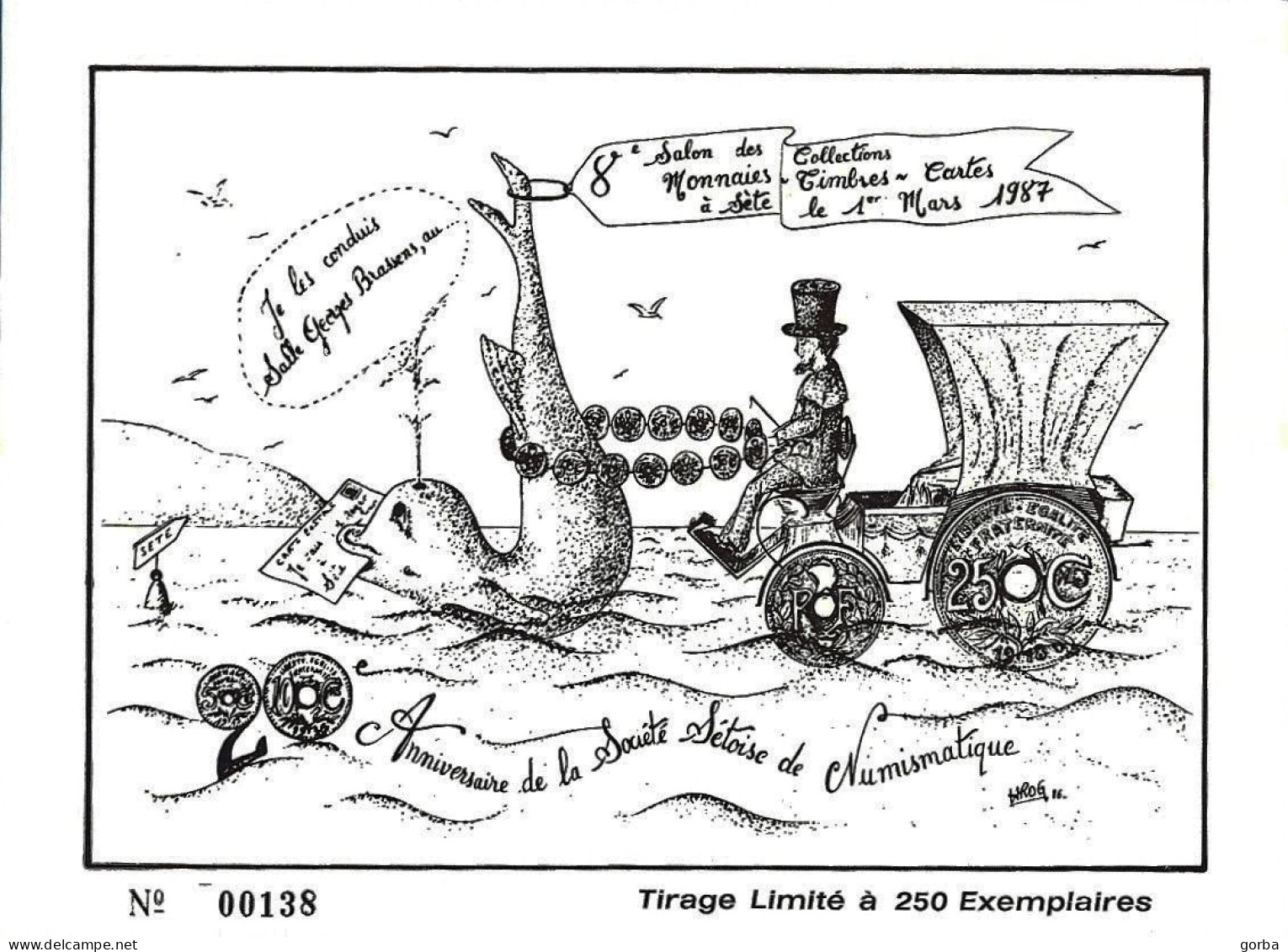 *CPM - 8ème Salon Des Monnaies Et Collections Timbres Et Cartes De SETE (34) - Dessin De Hélène ROGER - Sammlerbörsen & Sammlerausstellungen