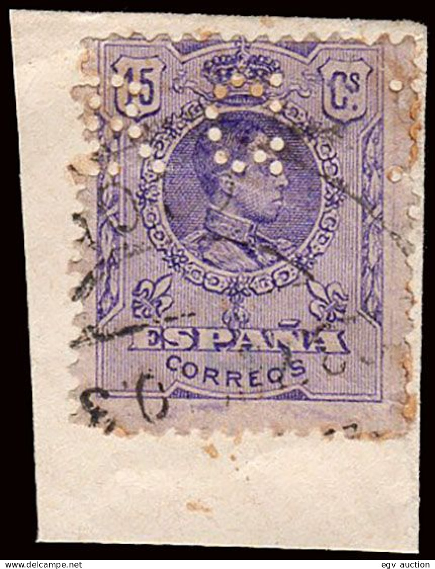 Málaga - Edi O 270 - Perforado "R.C." - Fragmento - Used Stamps