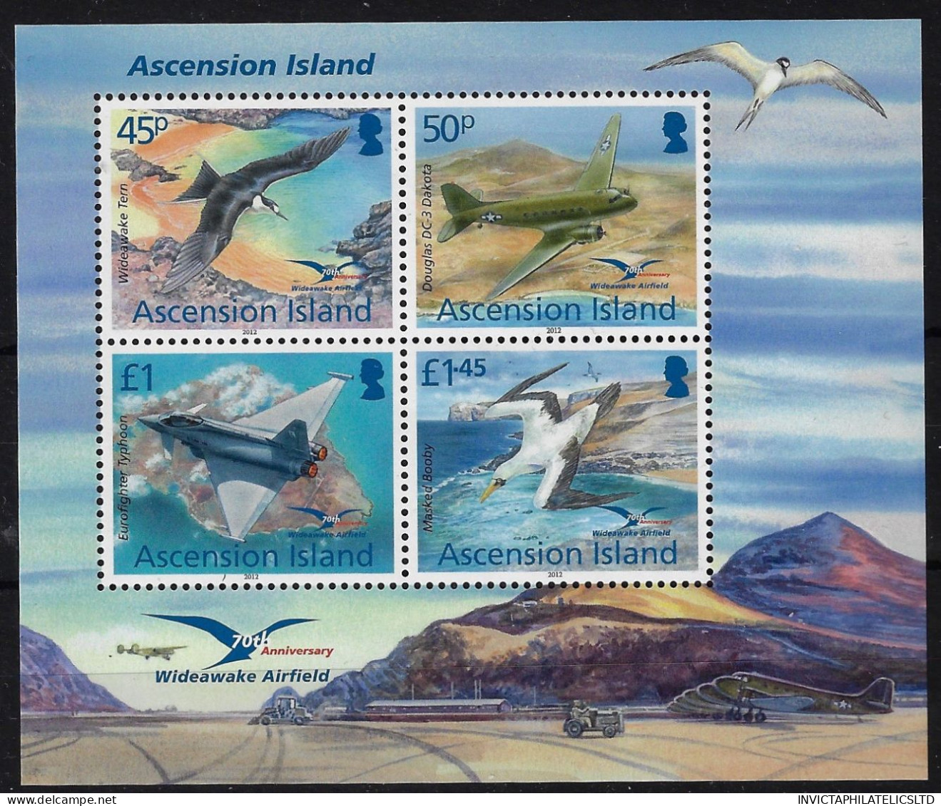 ASCENSION SGMS1149, 2012 WIDEAWAKE AIRFIELD MINI SHEET, MNH - Ascension