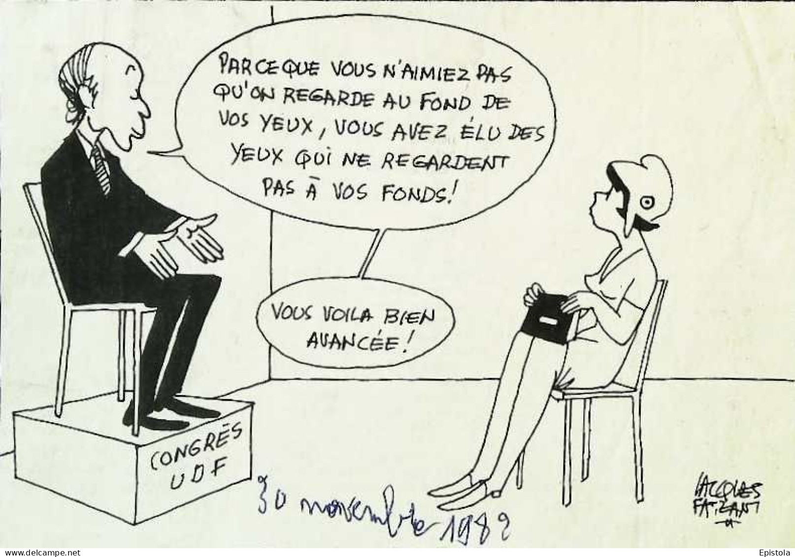 ► Coupure De Presse   Le Figaro Jacques Faisant 1982 Giscard D'Estaing Marianne Congrès UDF - 1950 à Nos Jours