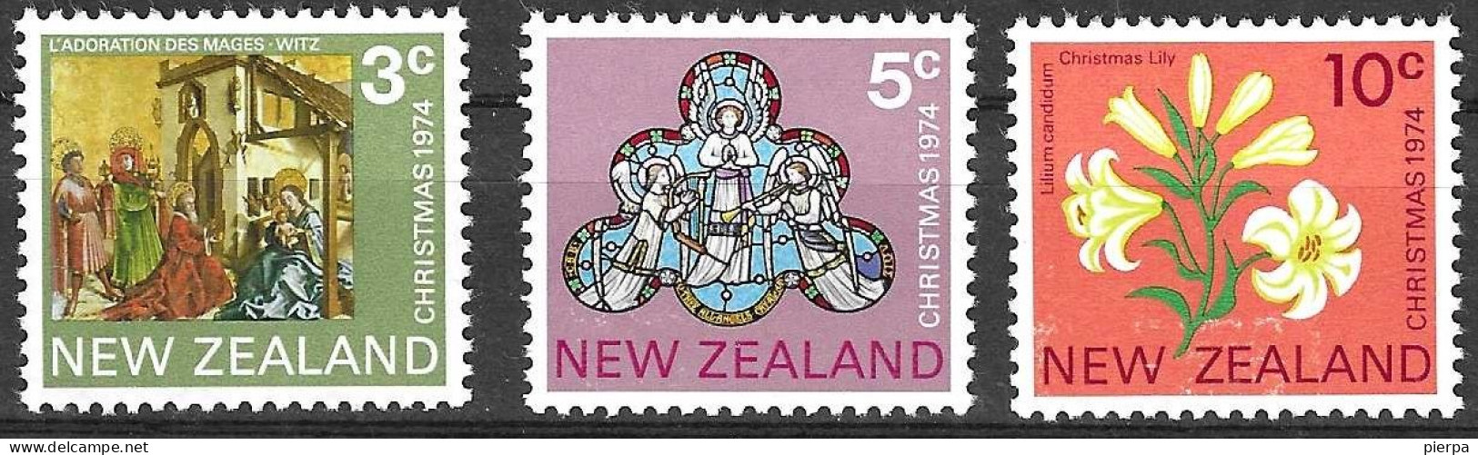 NUOVA ZELANDA - 1974 - NATALE - SERIE 3 VALORI - NUOVA MNH** (YVERT 618\20 - MICHEL 640\2) - Neufs